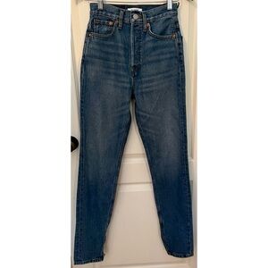Re/Done Redone Drainpipe Super High Rise Jeans 24